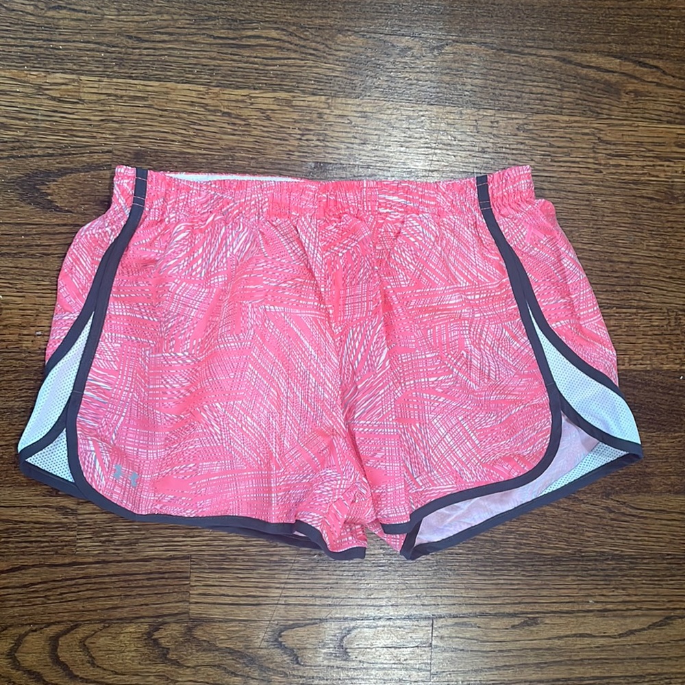 UA pink workout shorts